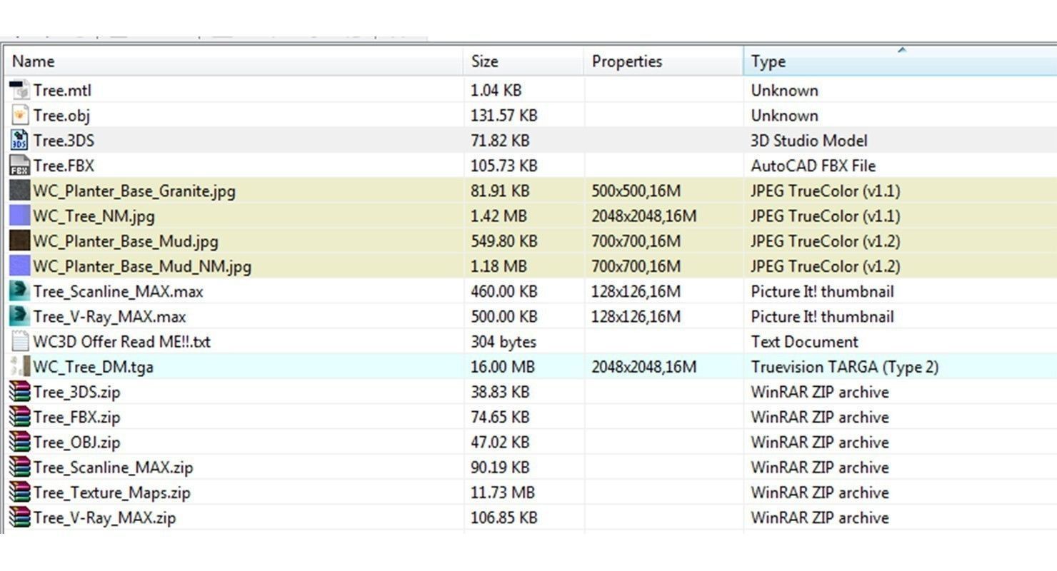Tree Optimized Low-poly 3D model_16