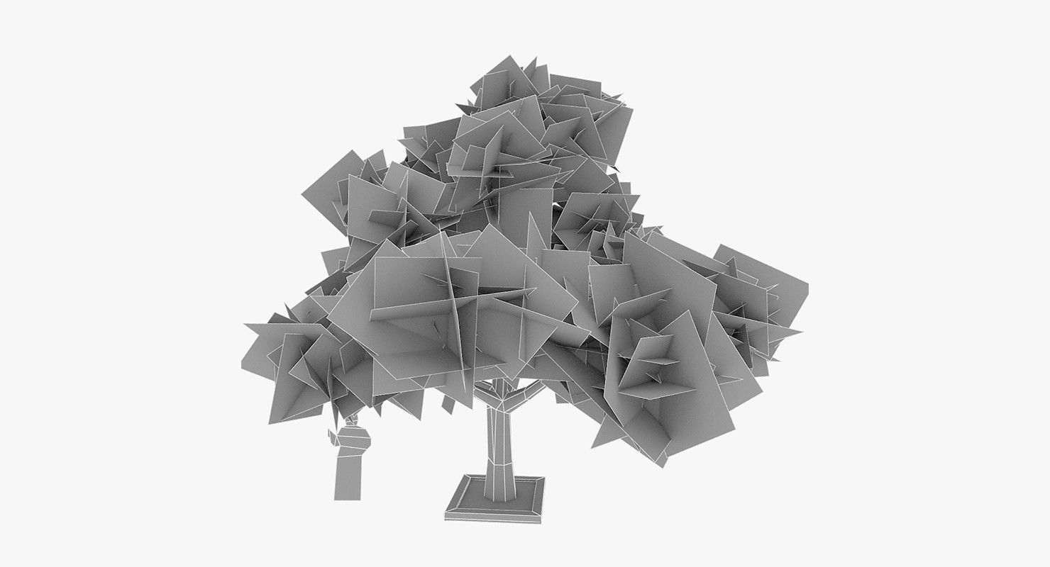 Tree Optimized Low-poly 3D model_10