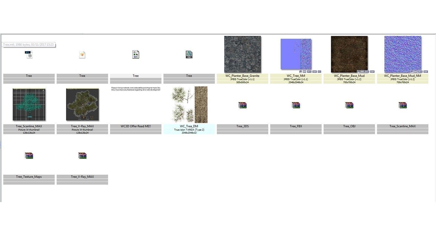 Tree Optimized Low-poly 3D model_17