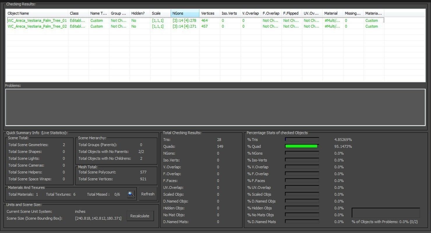 Areca Vestiaria Palm 2 Trees Low-poly 3D model_17