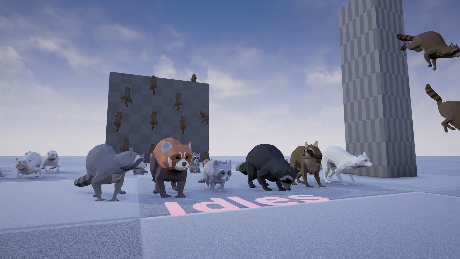 Realistic Raccoon and Red Panda 3D model_32