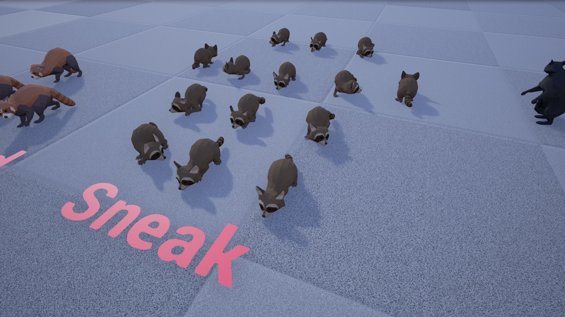 Realistic Raccoon and Red Panda 3D model_28