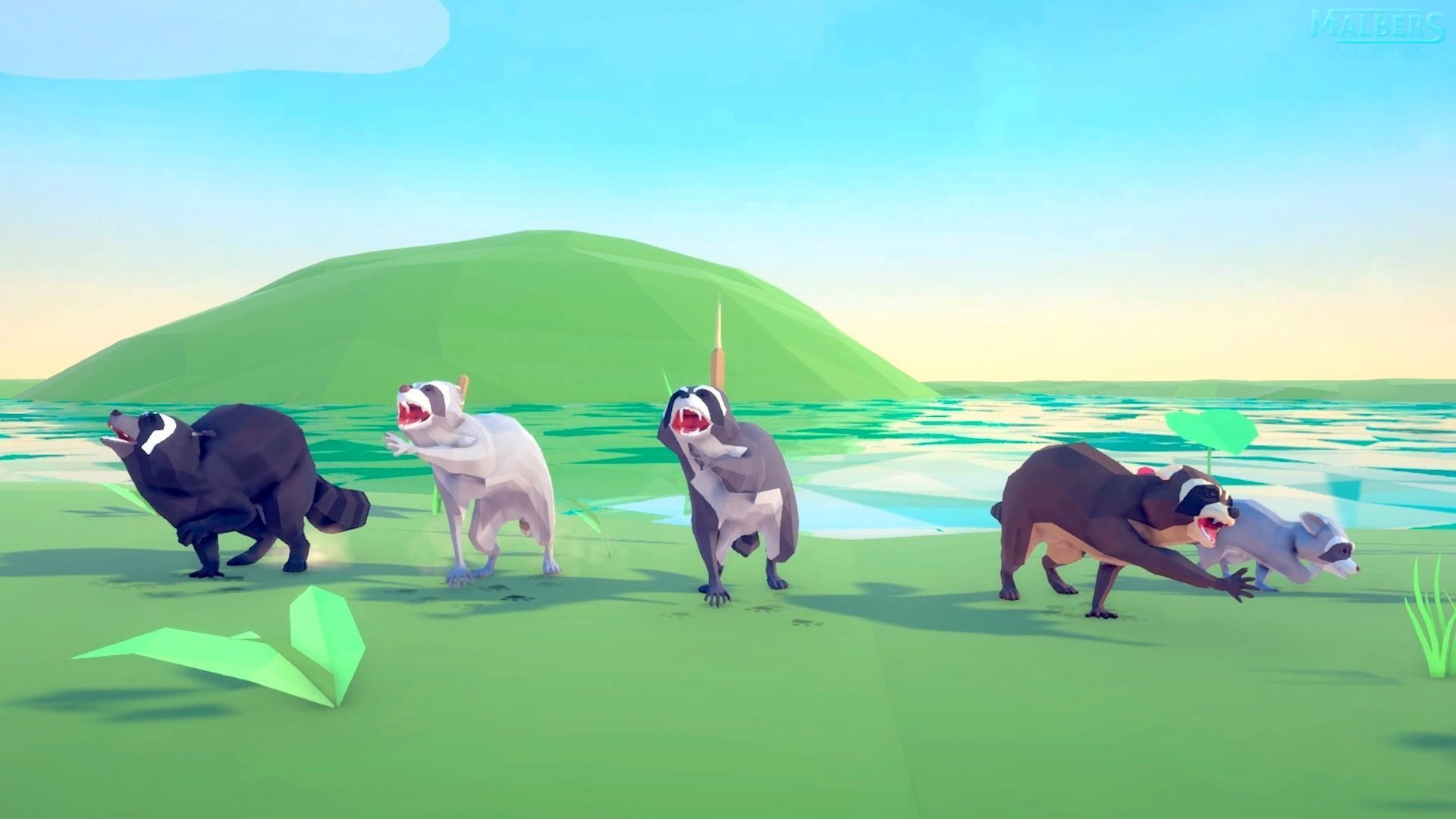 Realistic Raccoon and Red Panda 3D model_20