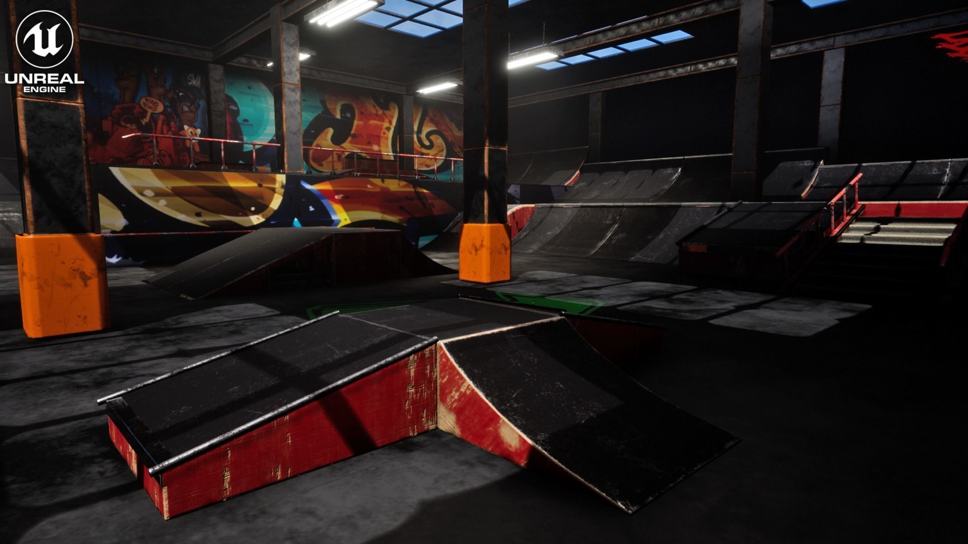 Skate Park Vol 1 For Unreal And Unity Low-poly 3D model_8