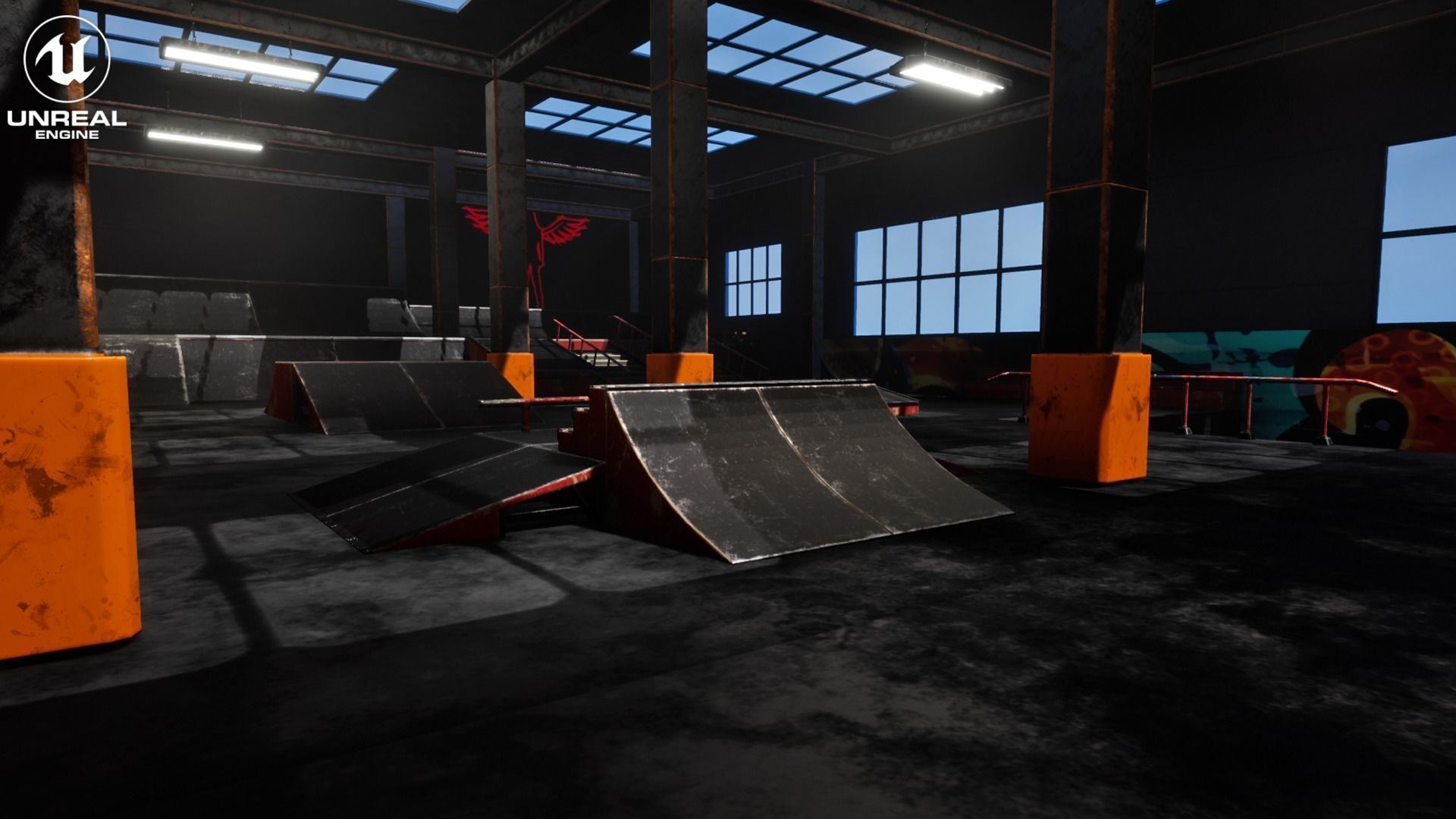 Skate Park Vol 1 For Unreal And Unity Low-poly 3D model_6