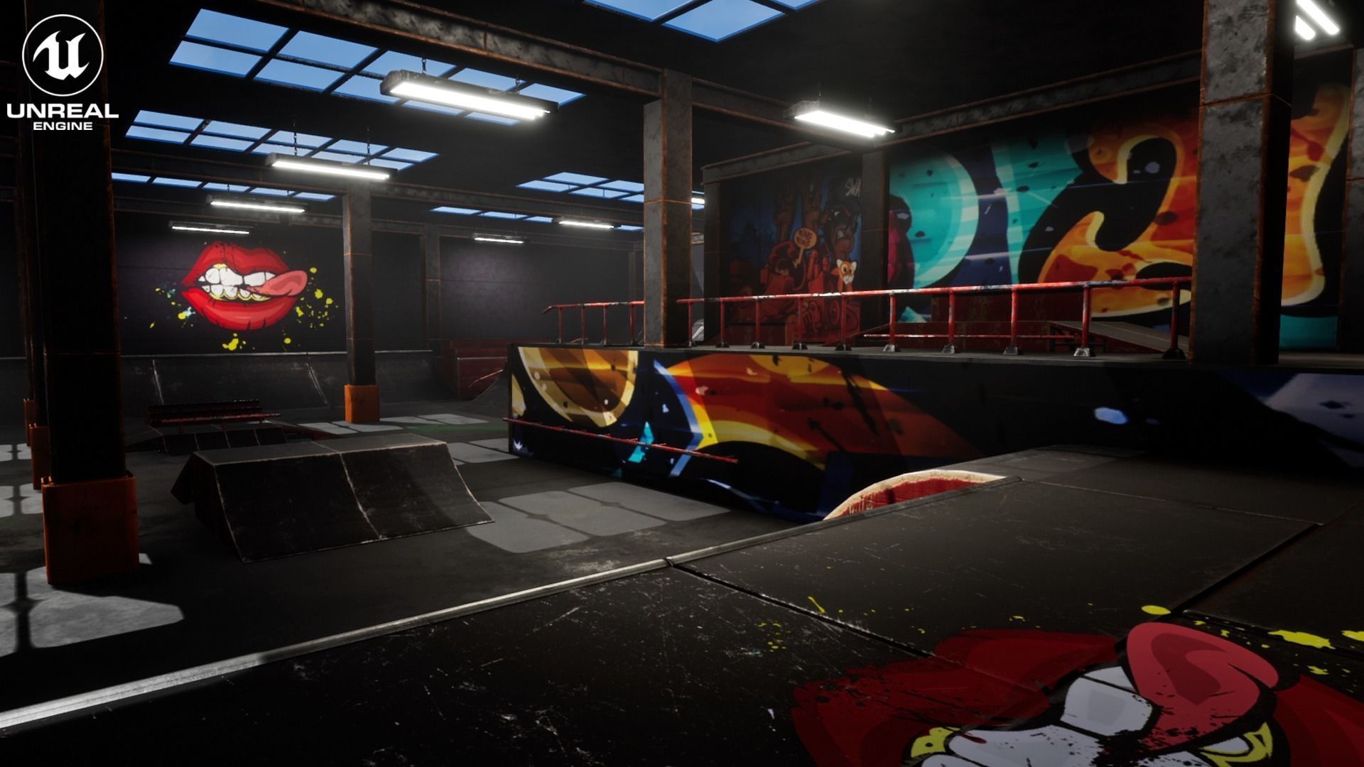 Skate Park Vol 1 For Unreal And Unity Low-poly 3D model_11