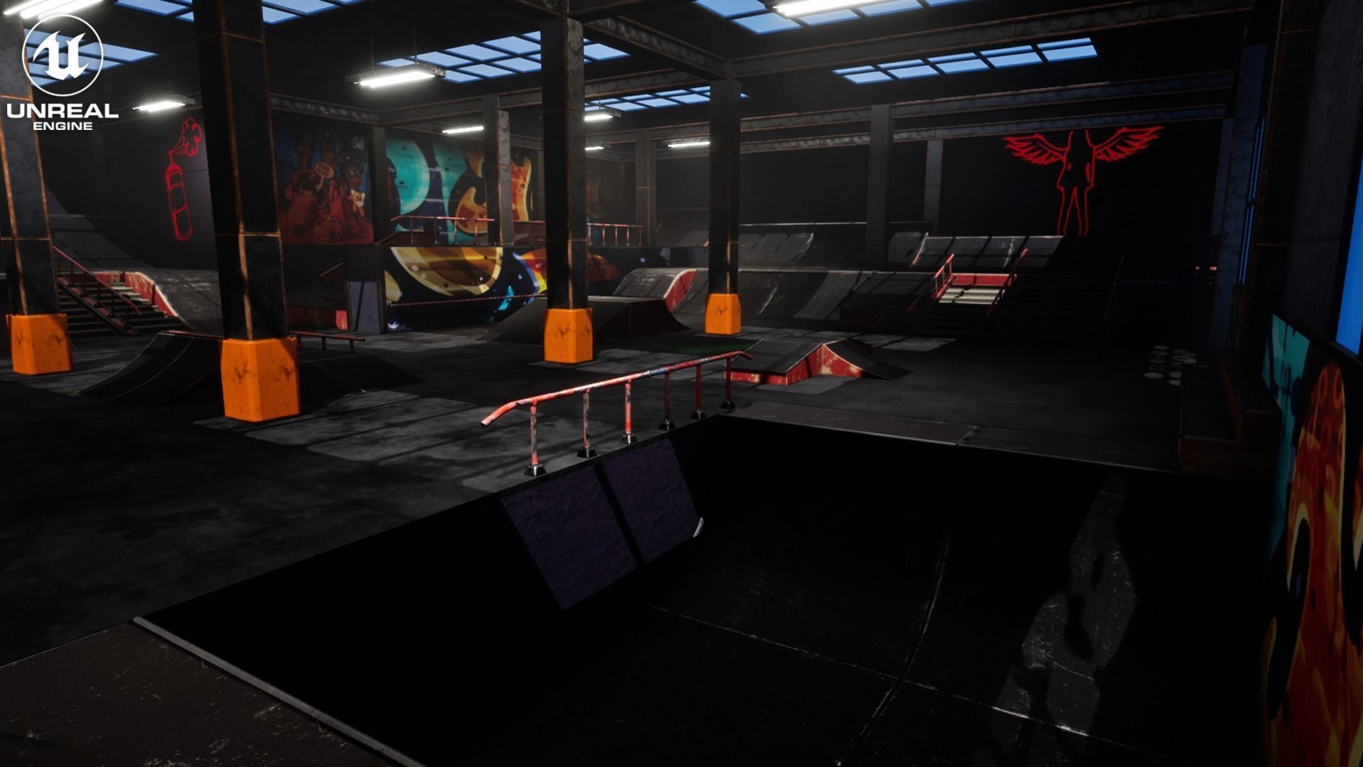 Skate Park Vol 1 For Unreal And Unity Low-poly 3D model_7