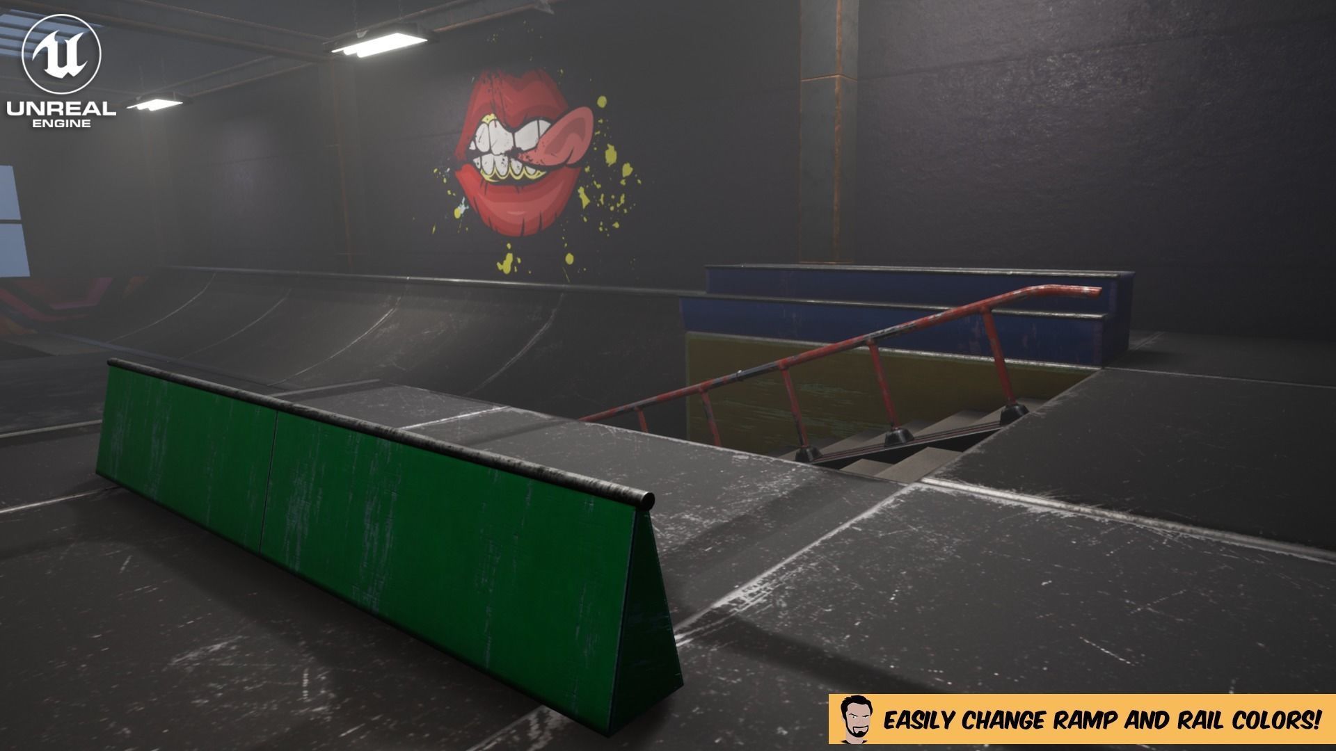 Skate Park Vol 1 For Unreal And Unity Low-poly 3D model_13