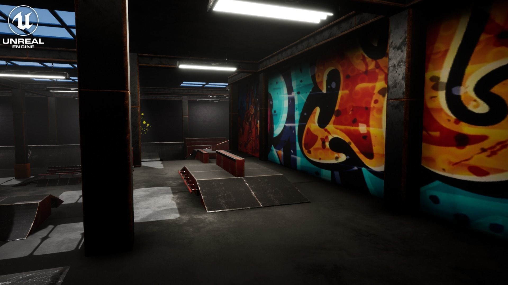 Skate Park Vol 1 For Unreal And Unity Low-poly 3D model_12