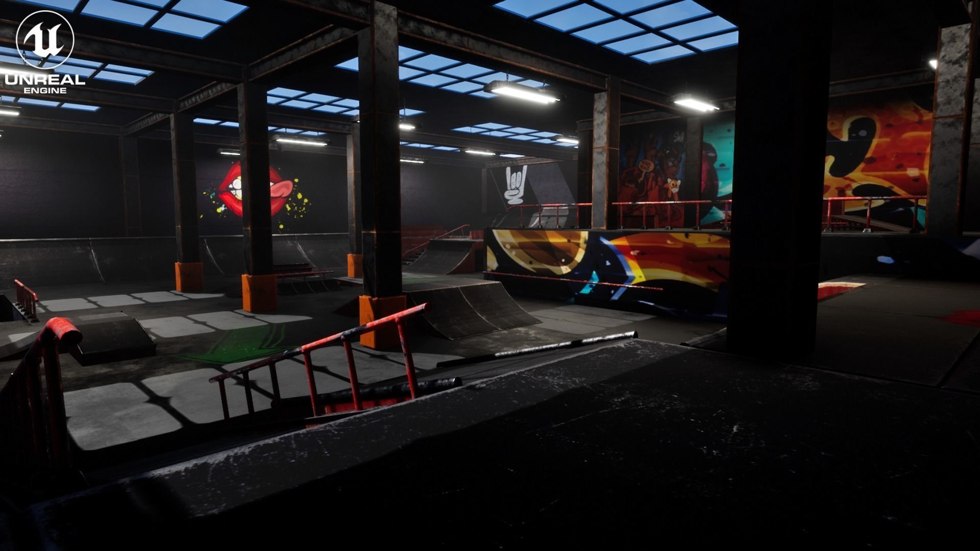 Skate Park Vol 1 For Unreal And Unity Low-poly 3D model_10