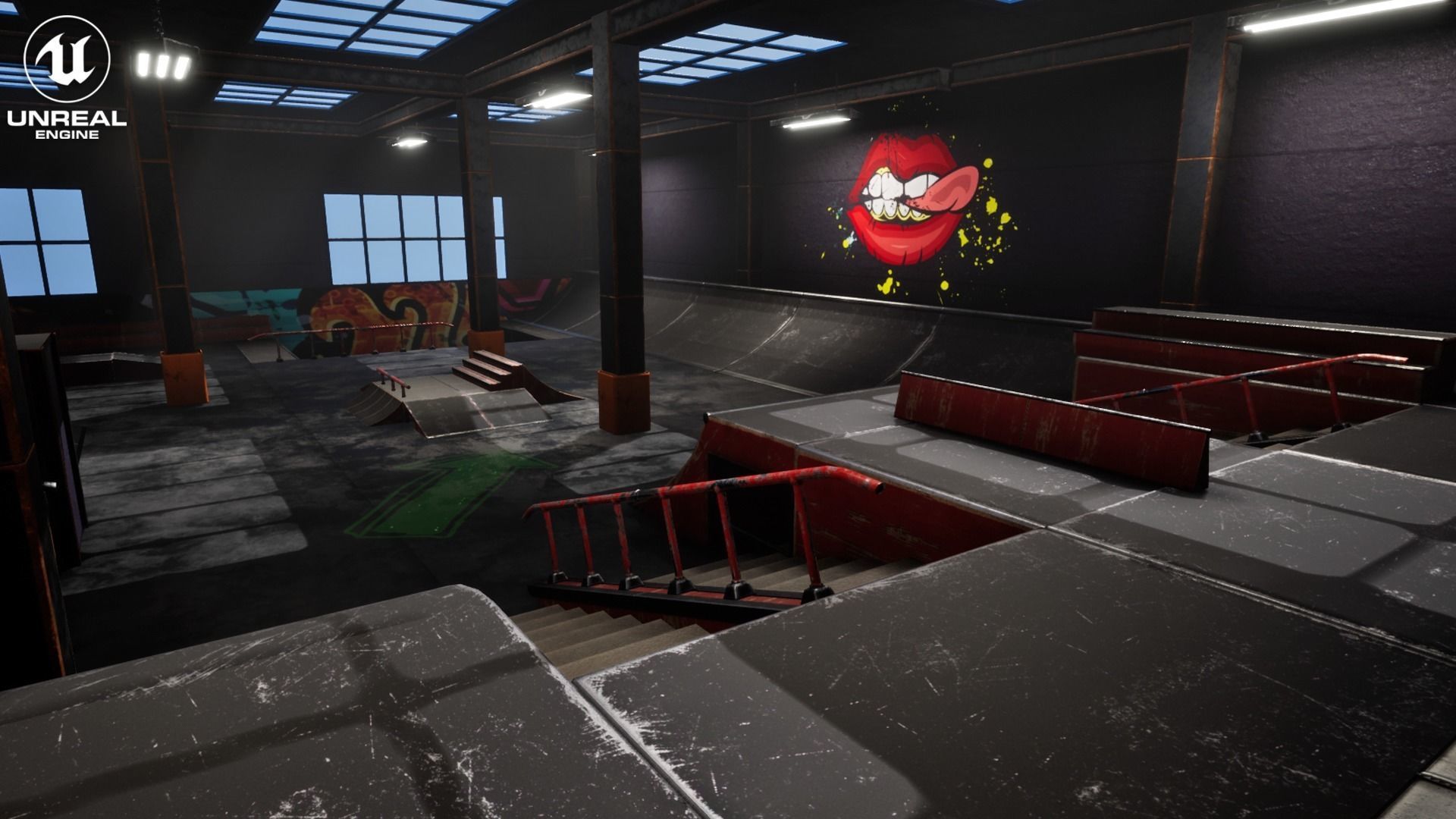 Skate Park Vol 1 For Unreal And Unity Low-poly 3D model_4