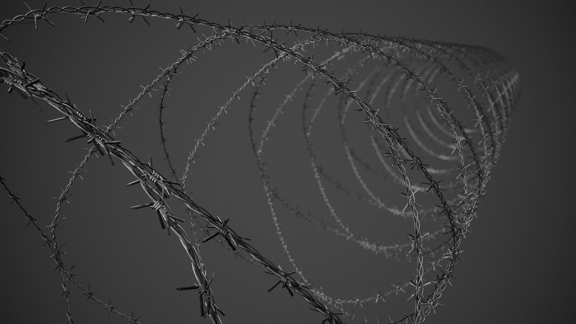 Barbed Wire Pack PBR Game Ready Low-poly 3D model_1