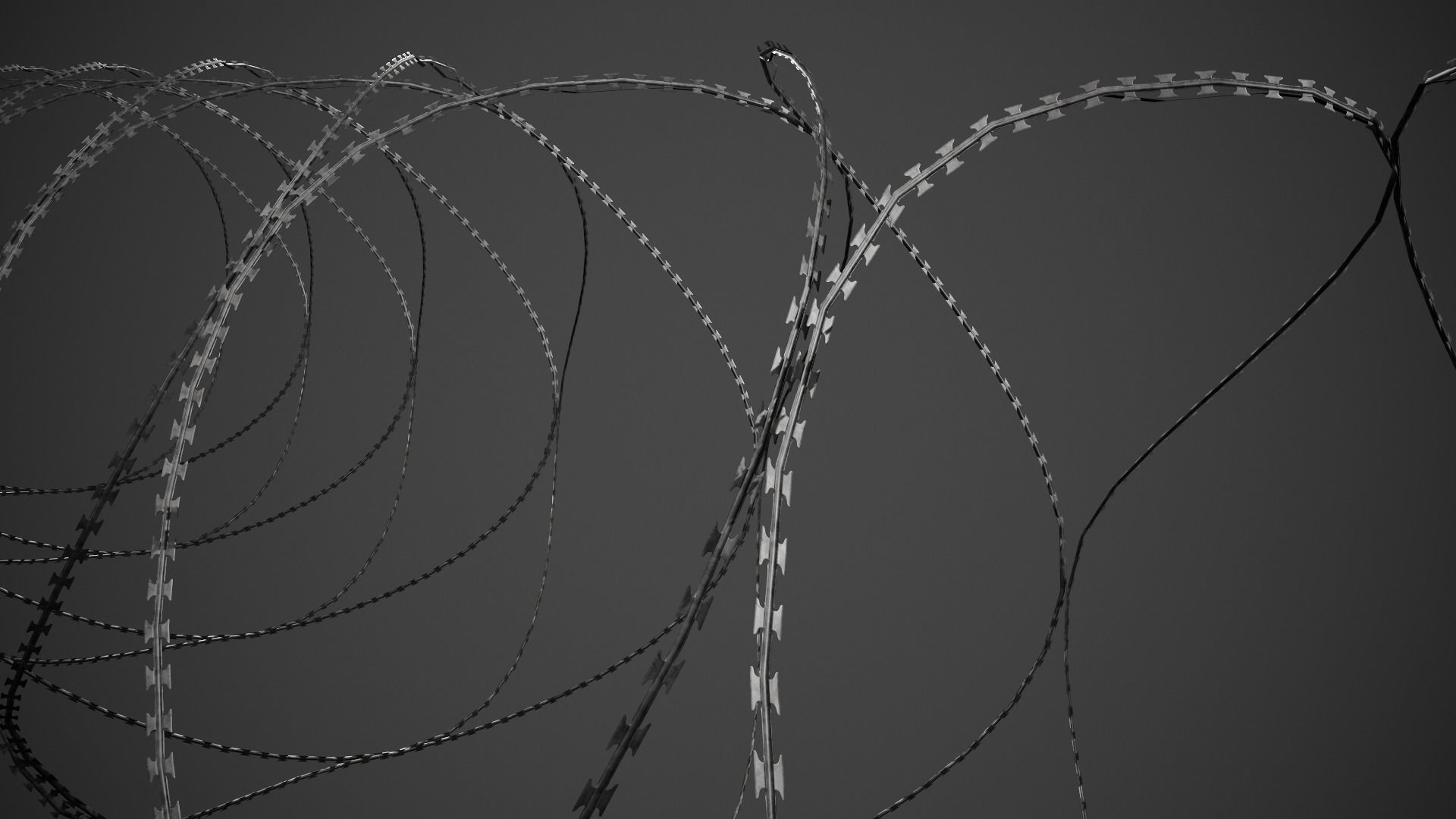 Barbed Wire Pack PBR Game Ready Low-poly 3D model_10