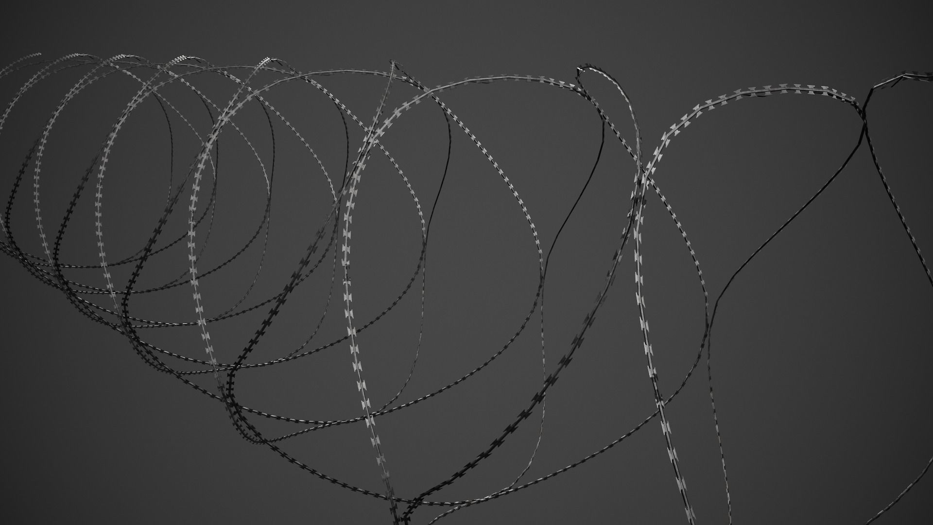 Barbed Wire Pack PBR Game Ready Low-poly 3D model_14
