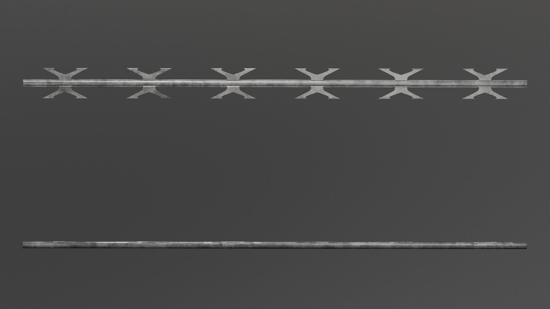 Barbed Wire Pack PBR Game Ready Low-poly 3D model_4