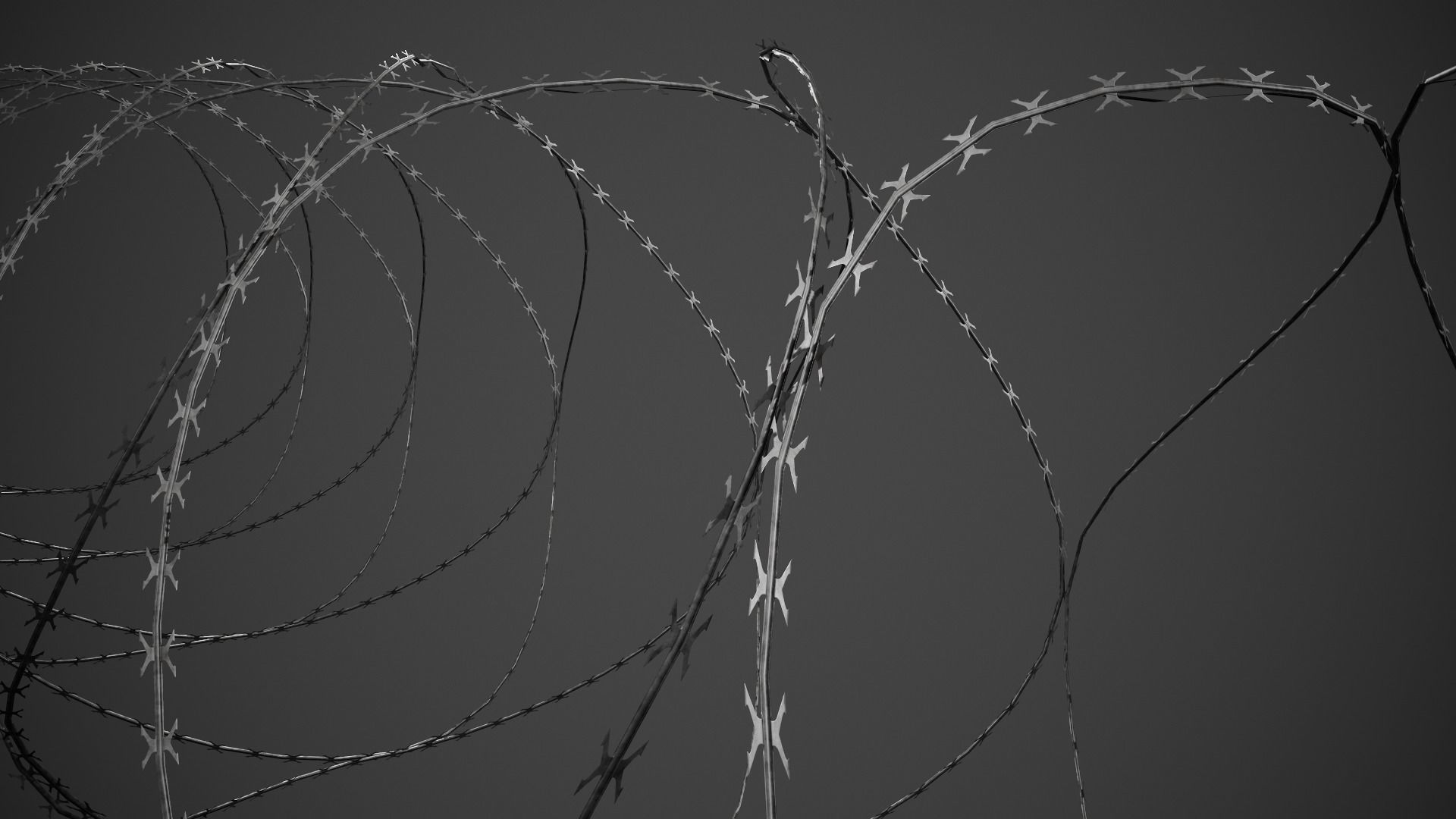 Barbed Wire Pack PBR Game Ready Low-poly 3D model_12