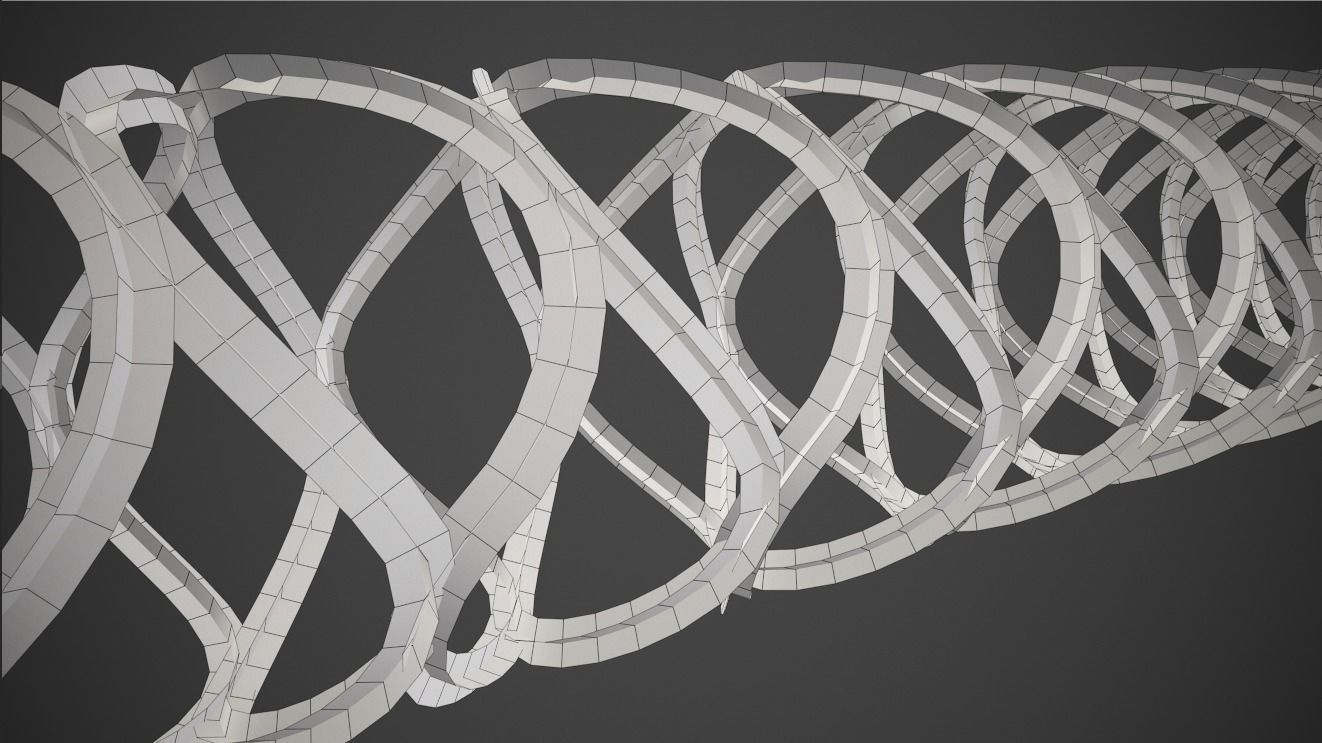 Barbed Wire Pack PBR Game Ready Low-poly 3D model_19