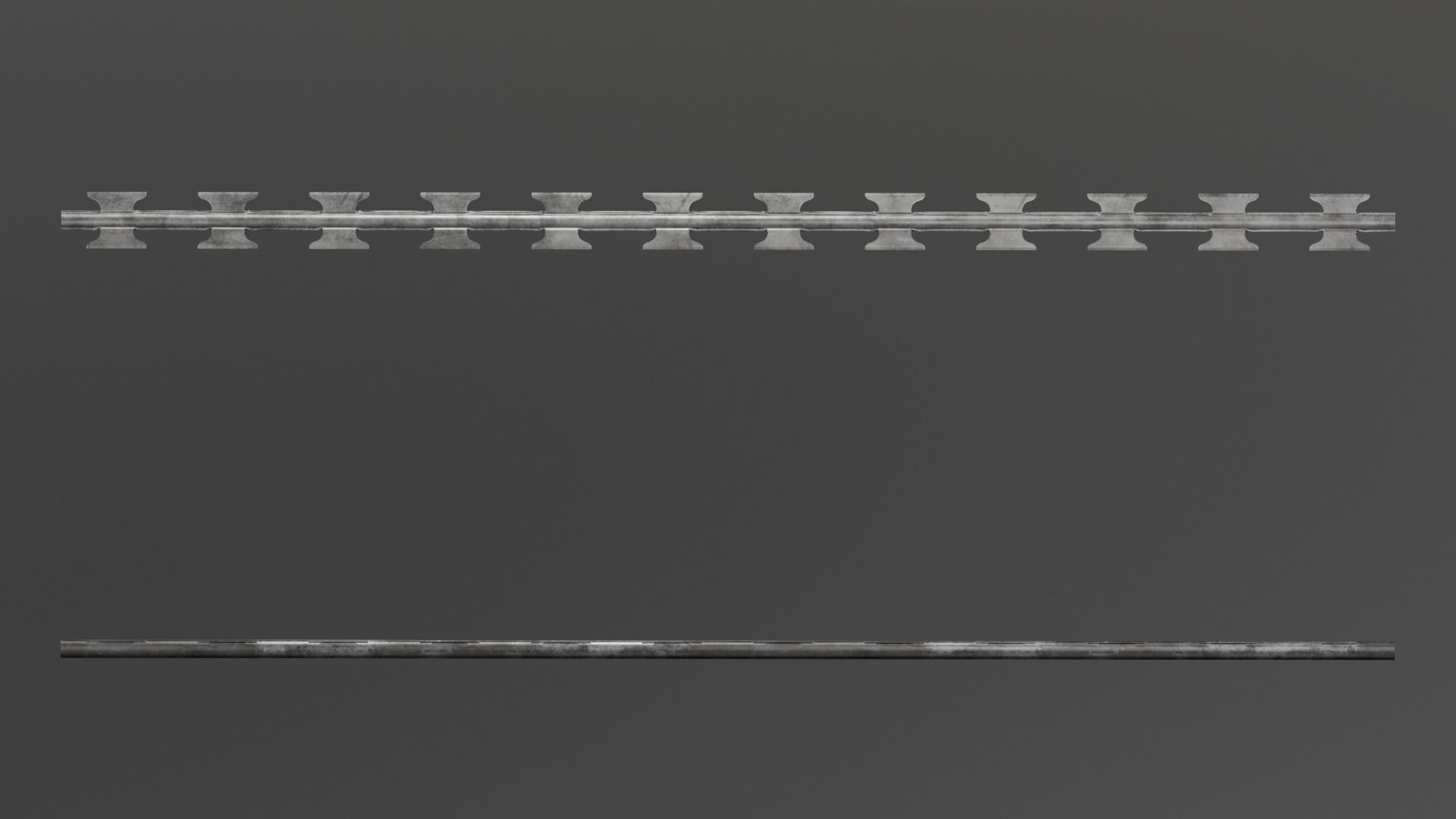 Barbed Wire Pack PBR Game Ready Low-poly 3D model_6