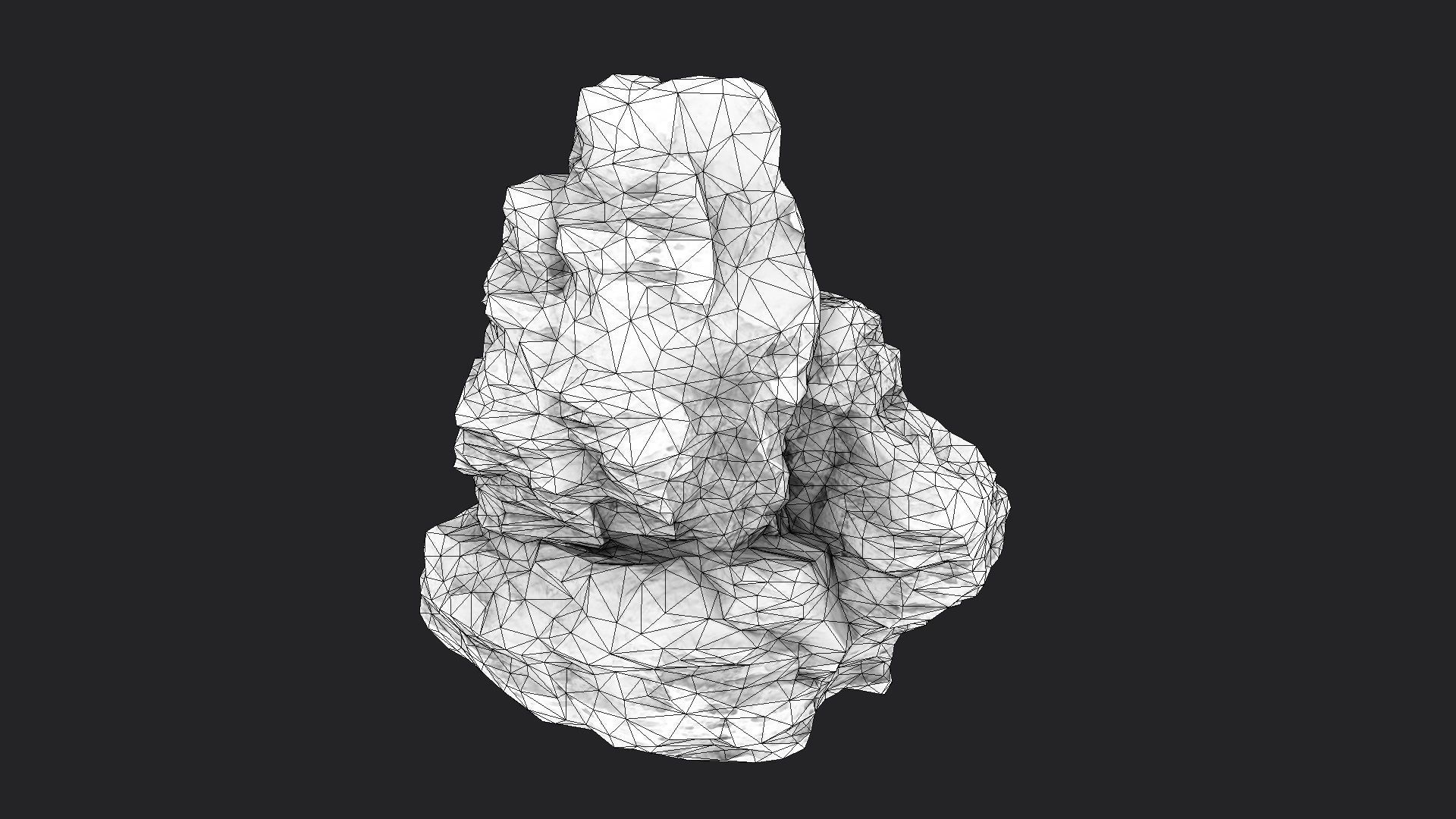 Snowy Rock 4-3 Low-poly 3D model_8