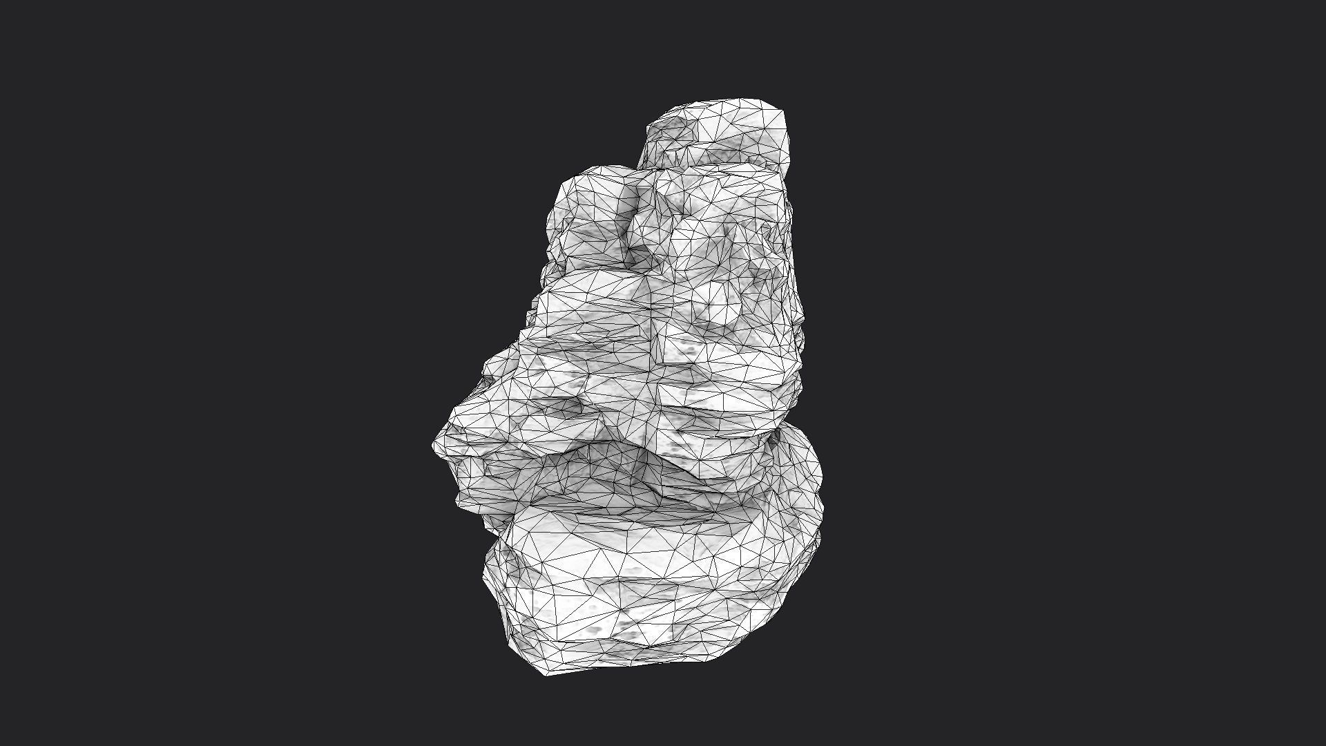 Snowy Rock 4-3 Low-poly 3D model_7
