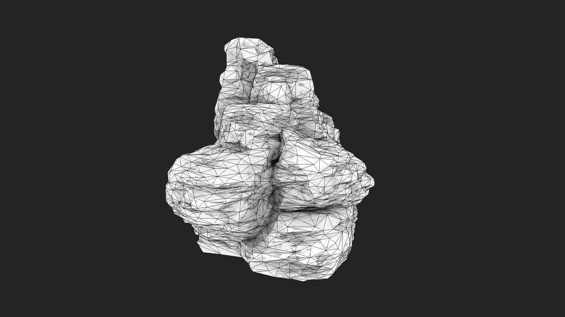 Snowy Rock 4-3 Low-poly 3D model_5