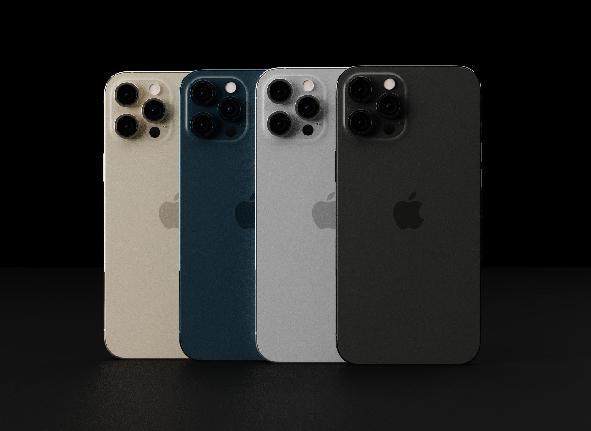 Apple iPhone 12 All Models in all Official Colors 3D Model Collection_2