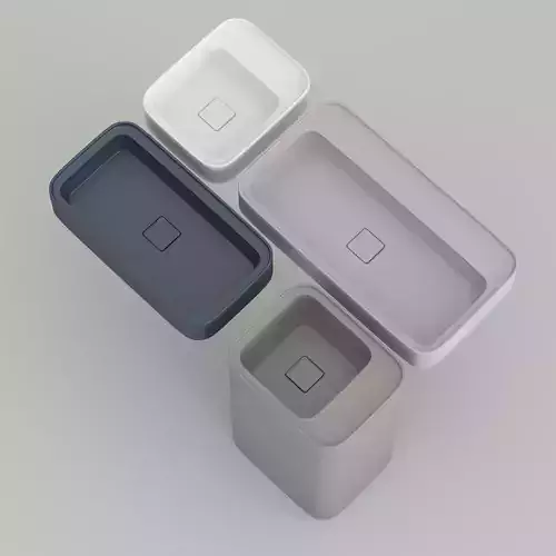Valdama Cameo Washbasins Low-poly 3D model