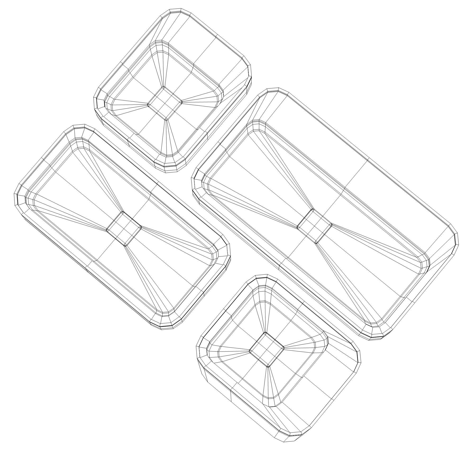 Valdama Cameo Washbasins Low-poly 3D model_3