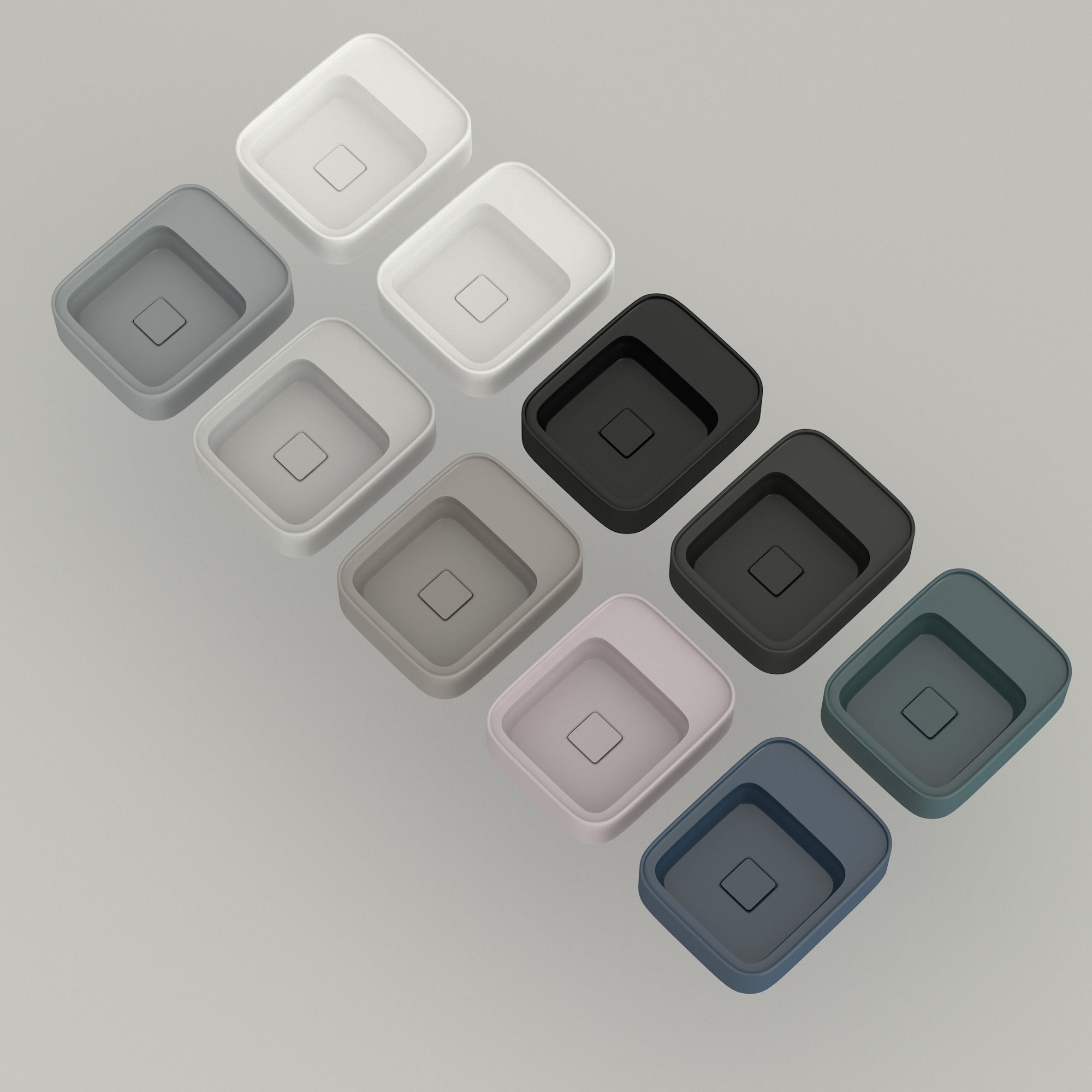 Valdama Cameo Washbasins Low-poly 3D model_1