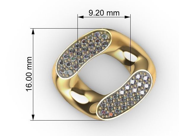 16 MM MIAMI CUBAN LINK CHAIN 3 ROWS DIAMOND BRACELET NECKLACE 3D print model_8