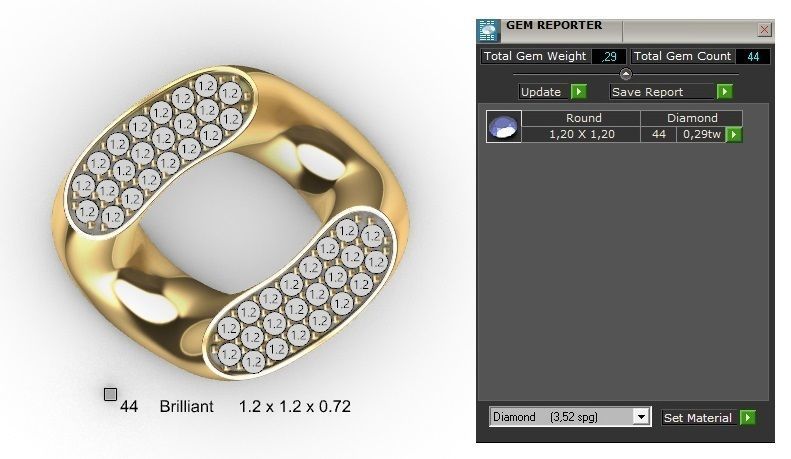 16 MM MIAMI CUBAN LINK CHAIN 3 ROWS DIAMOND BRACELET NECKLACE 3D print model_14