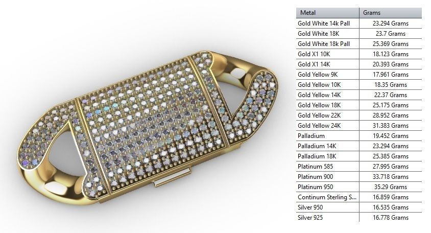 16 MM MIAMI CUBAN LINK CHAIN 3 ROWS DIAMOND BRACELET NECKLACE 3D print model_13