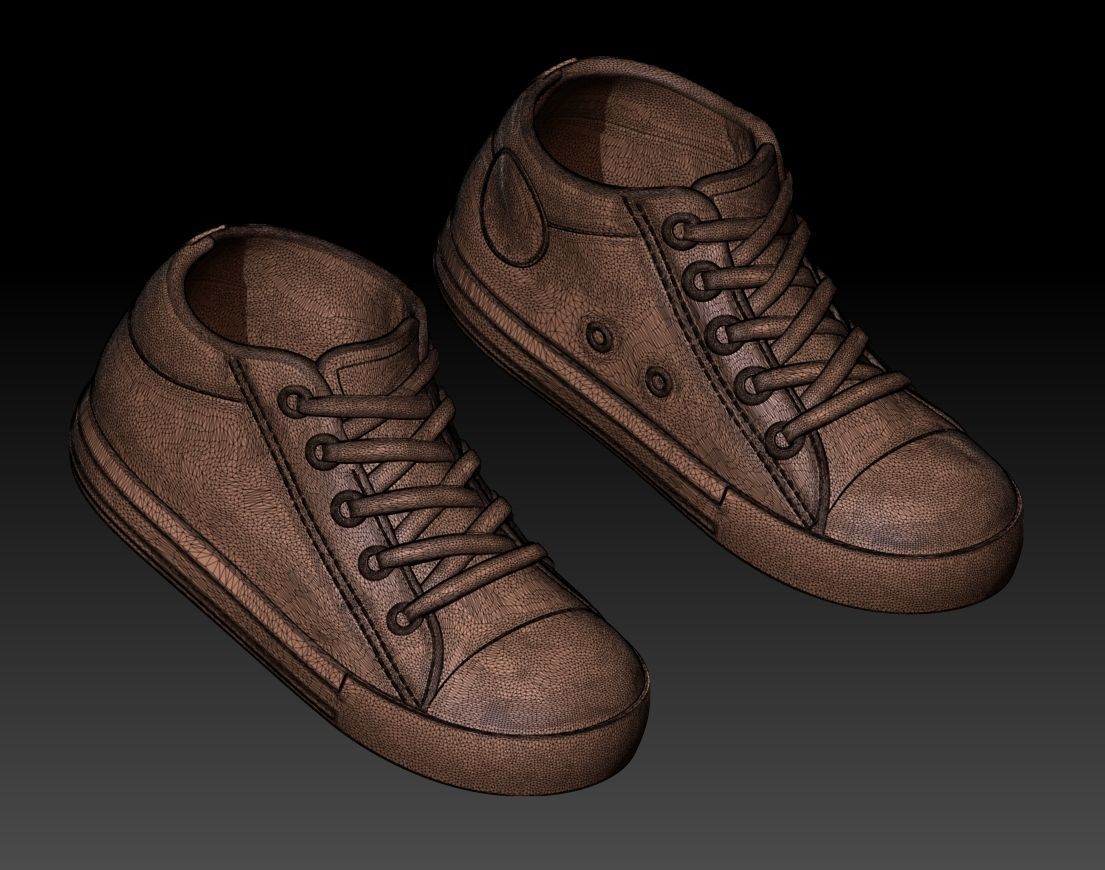 Classic sneaker 3D print model_9