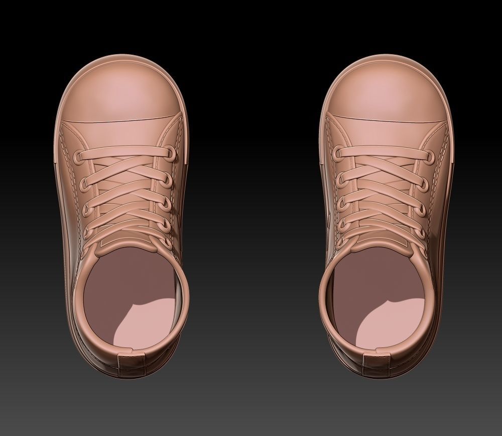 Classic sneaker 3D print model_4