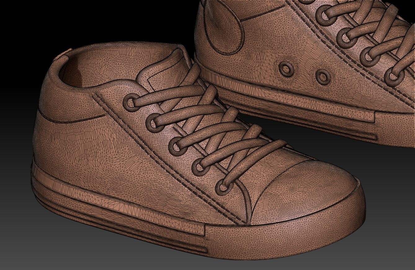 Classic sneaker 3D print model_8
