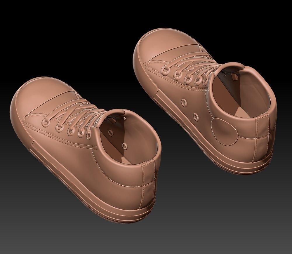 Classic sneaker 3D print model_5