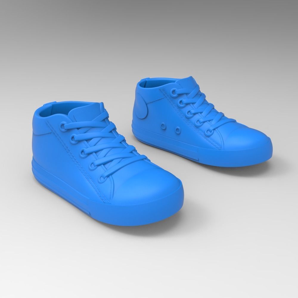 Classic sneaker 3D print model_10