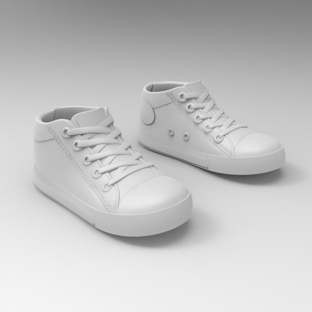 Classic sneaker 3D print model_12