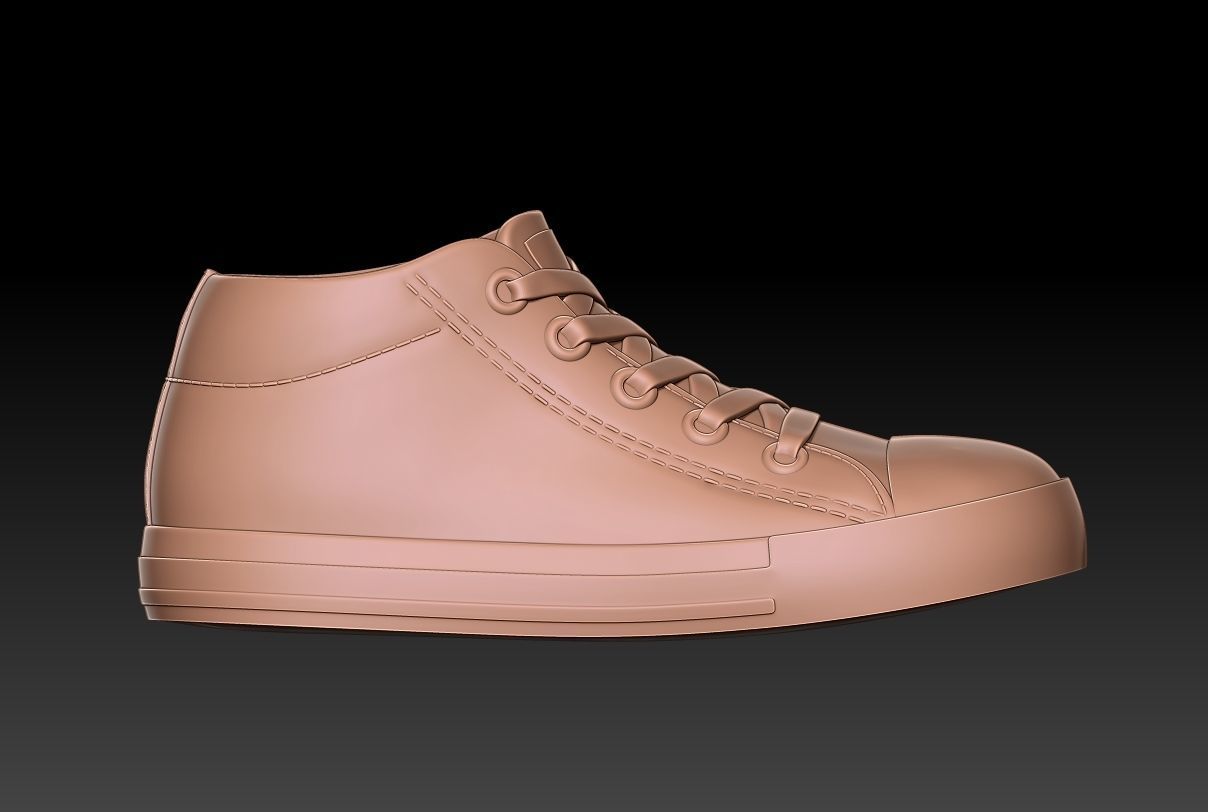Classic sneaker 3D print model_2
