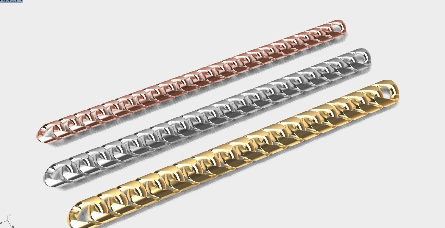 cuban chain link 2 3D print model_2