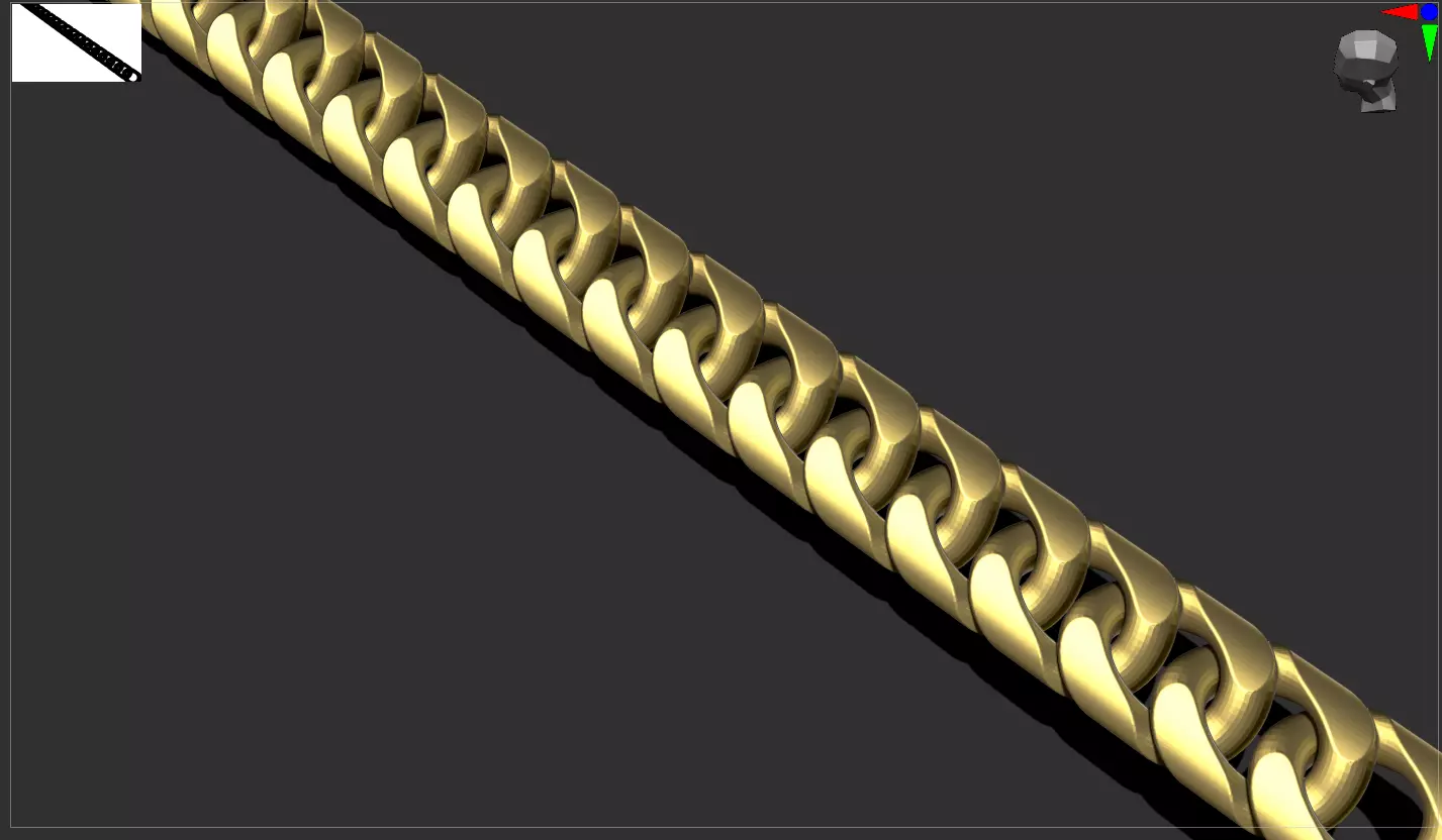cuban chain link 2 3D print model_0