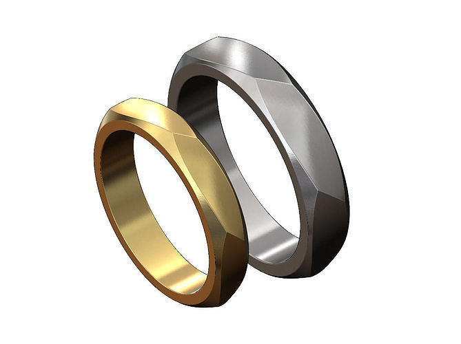 Chamfered hexagonal twist band 3D print model
