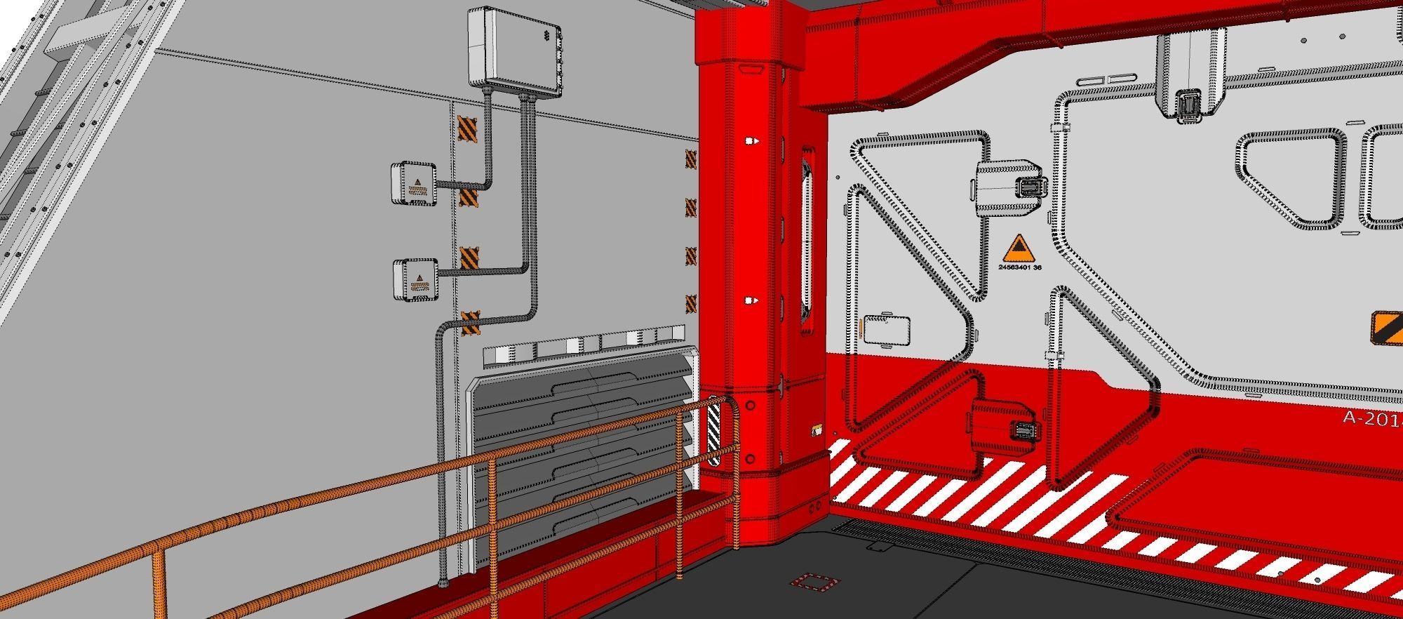 antinuclear gate with a ramp 3D model_27