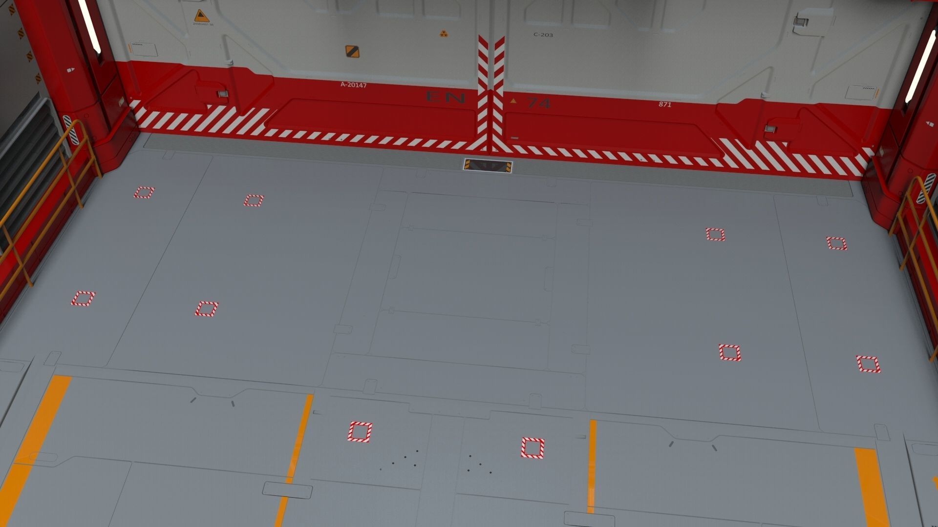 antinuclear gate with a ramp 3D model_15