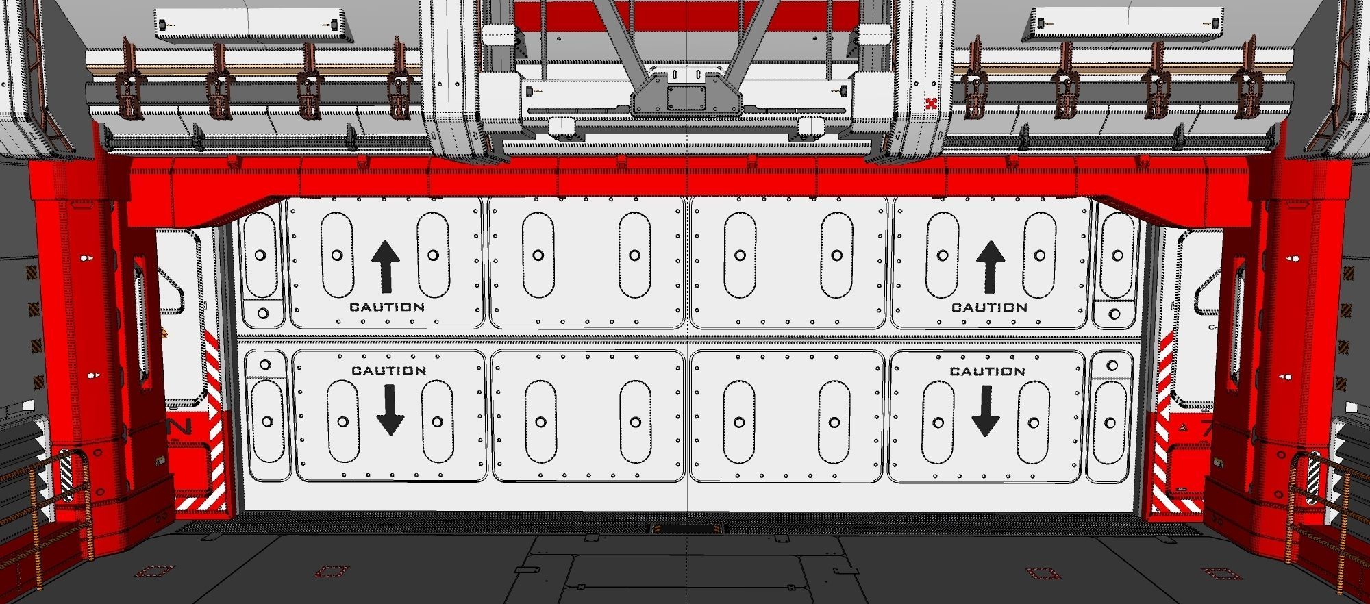 antinuclear gate with a ramp 3D model_32