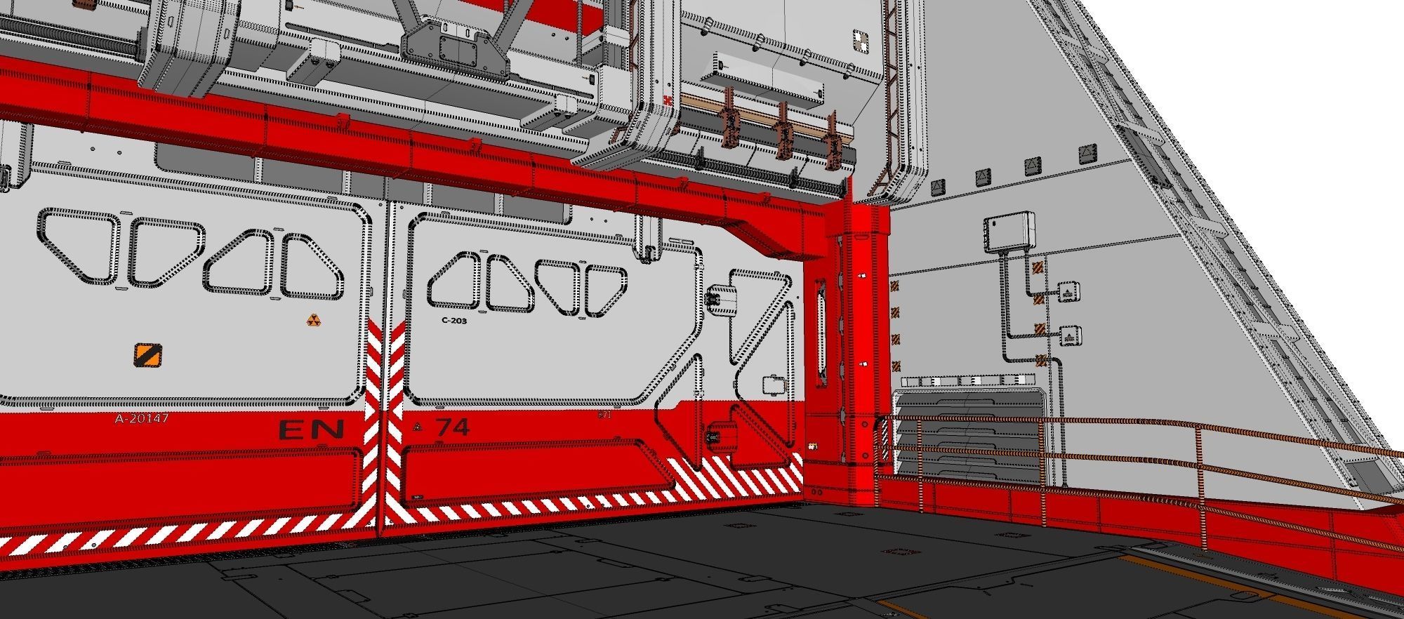 antinuclear gate with a ramp 3D model_28