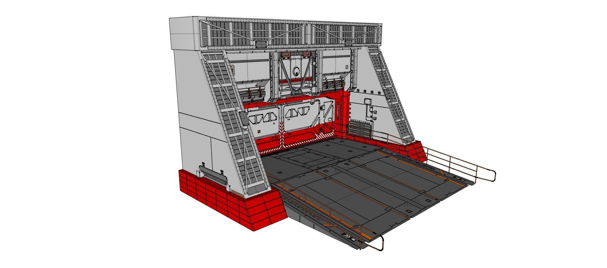 antinuclear gate with a ramp 3D model_20