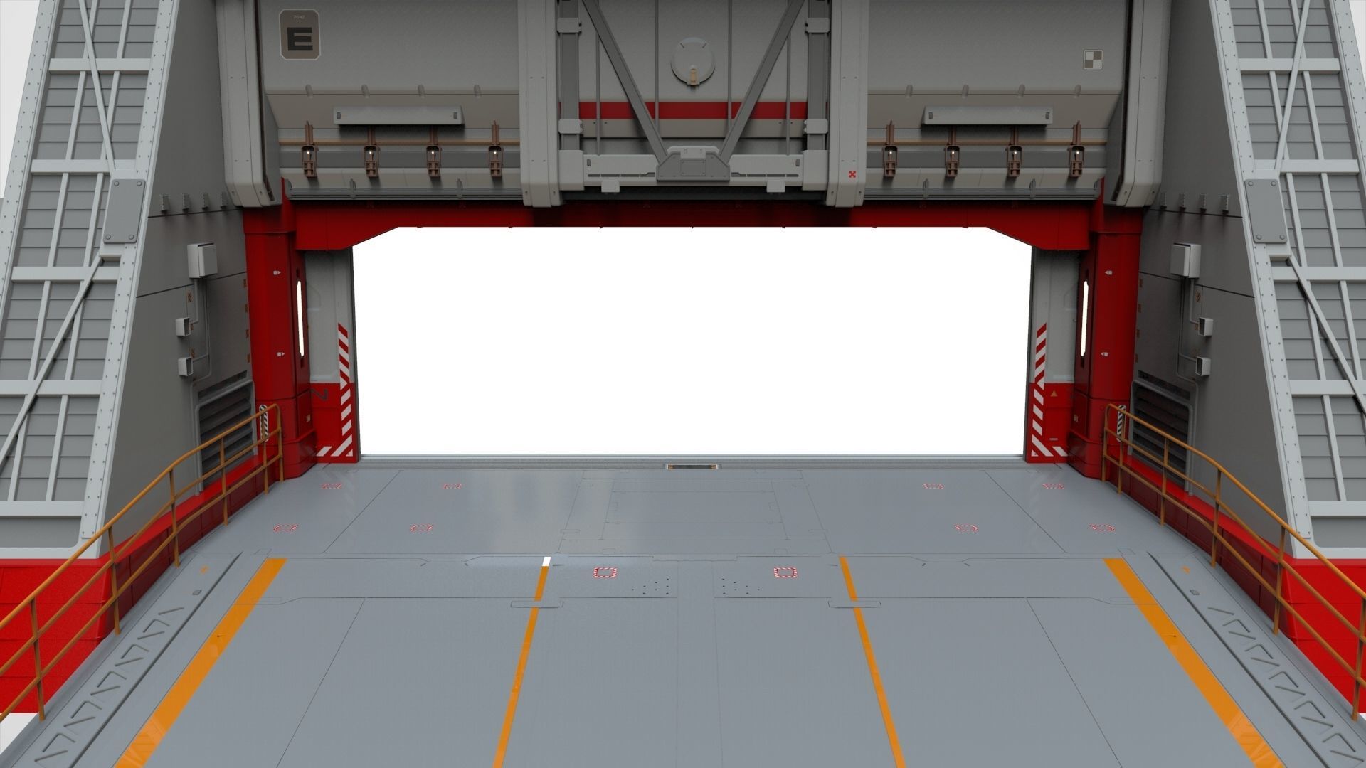 antinuclear gate with a ramp 3D model_19