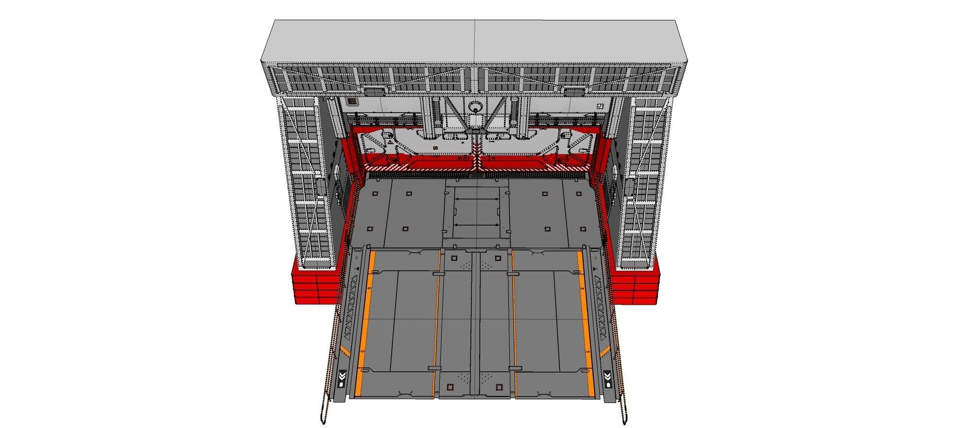 antinuclear gate with a ramp 3D model_22