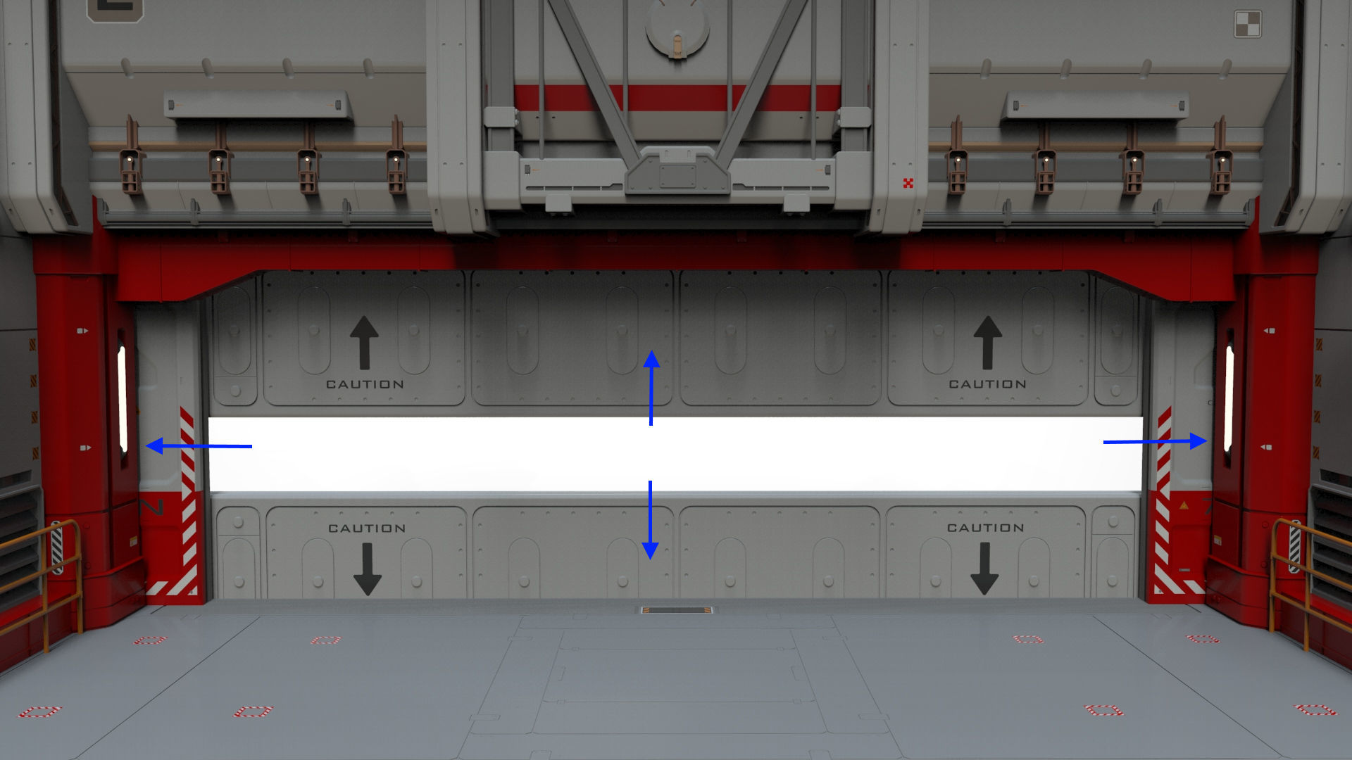 antinuclear gate with a ramp 3D model_18